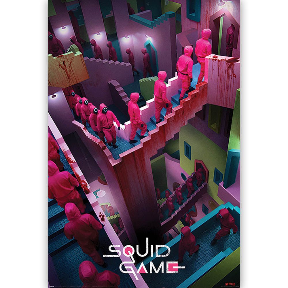 SQUID GAME イカゲーム (シーズン3 配信中 ) - Crazy Stairs / ポスター - PGS